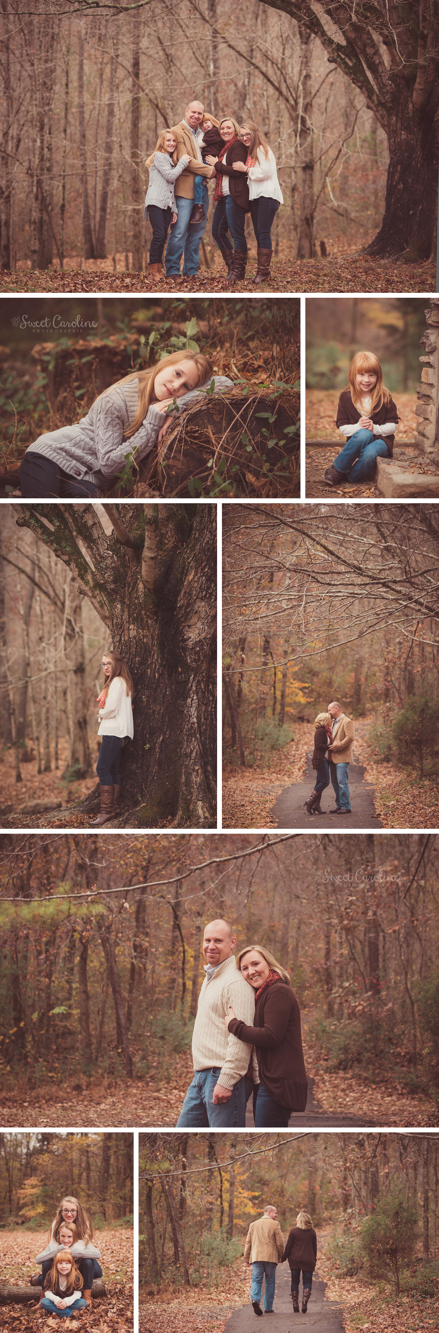 daughters and parents fall family photos red clay state park