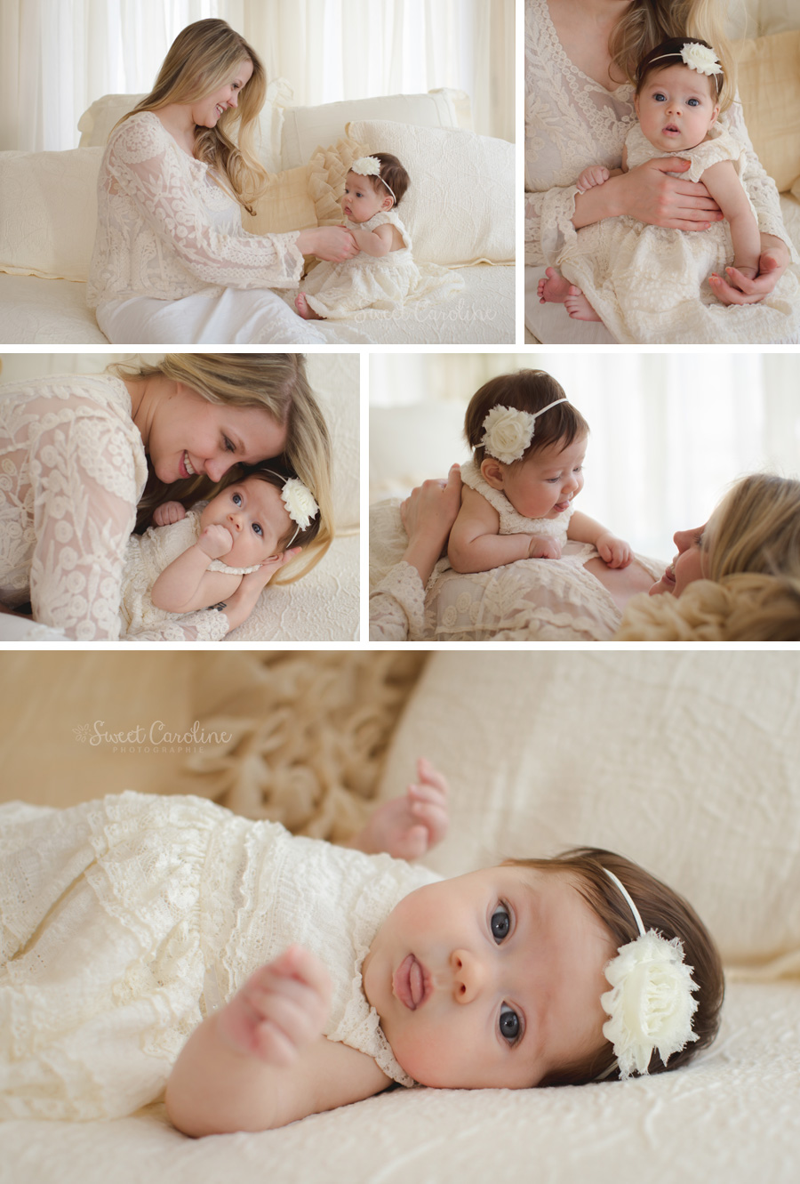 three month baby studio with mama natural