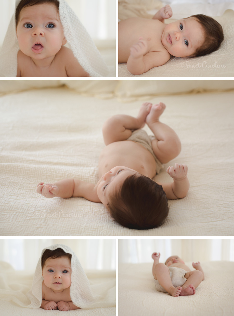 three month baby studio with mama natural