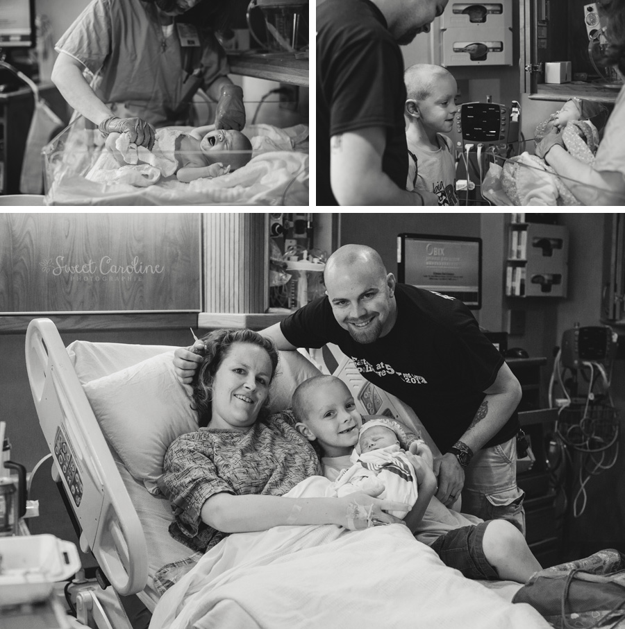 big brother meets newborn sister