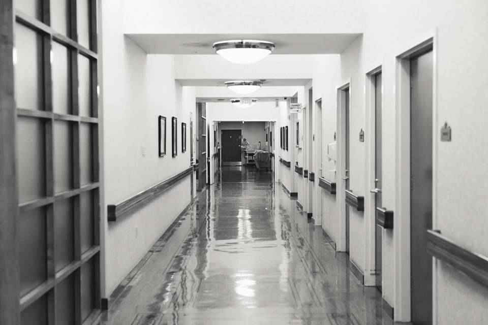 labor and delivery hall at hospital