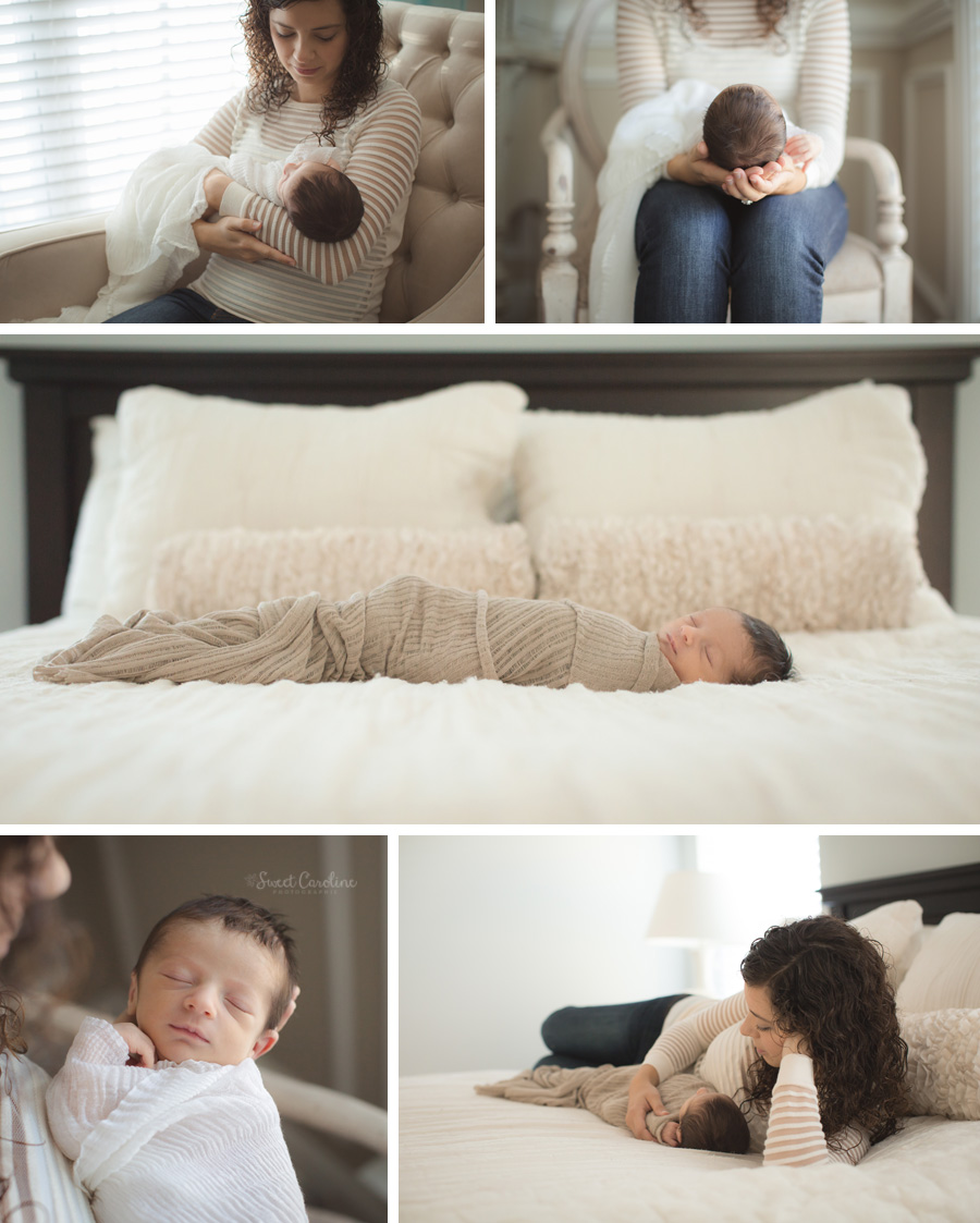 newborn boy with mama | Chattanooga Newborn Photographer | Sweet Caroline Photographie