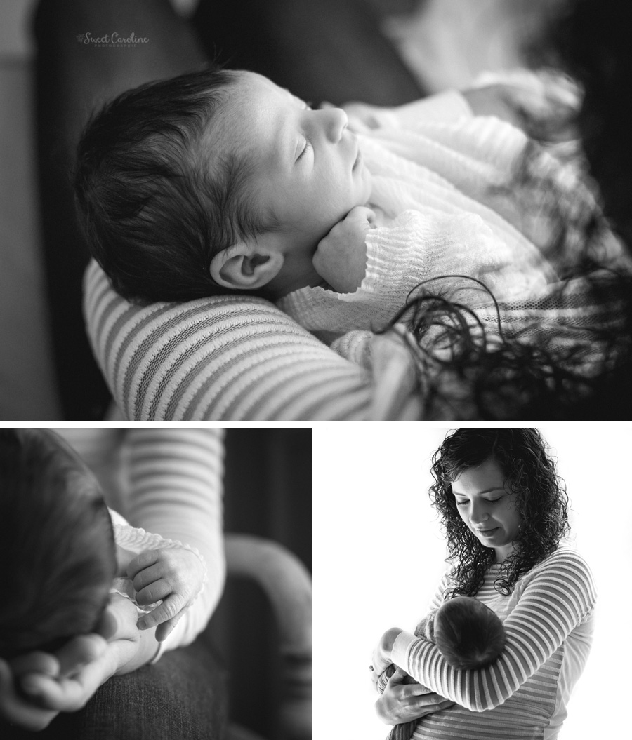 newborn boy black and white | Chattanooga Newborn Photographer | Sweet Caroline Photographie