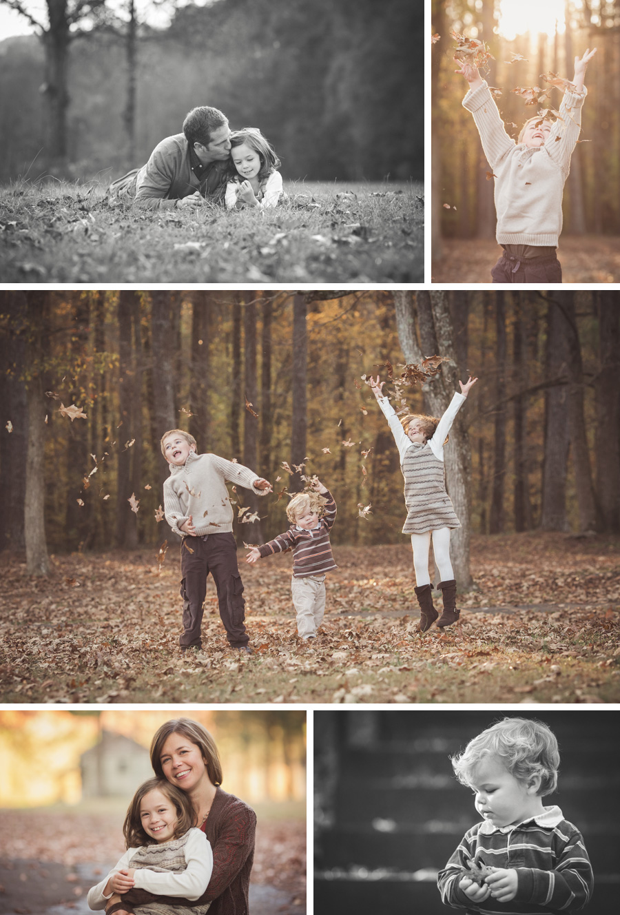 children playing in leaves | Chattanooga Child  Photographer | Sweet Caroline Photographie