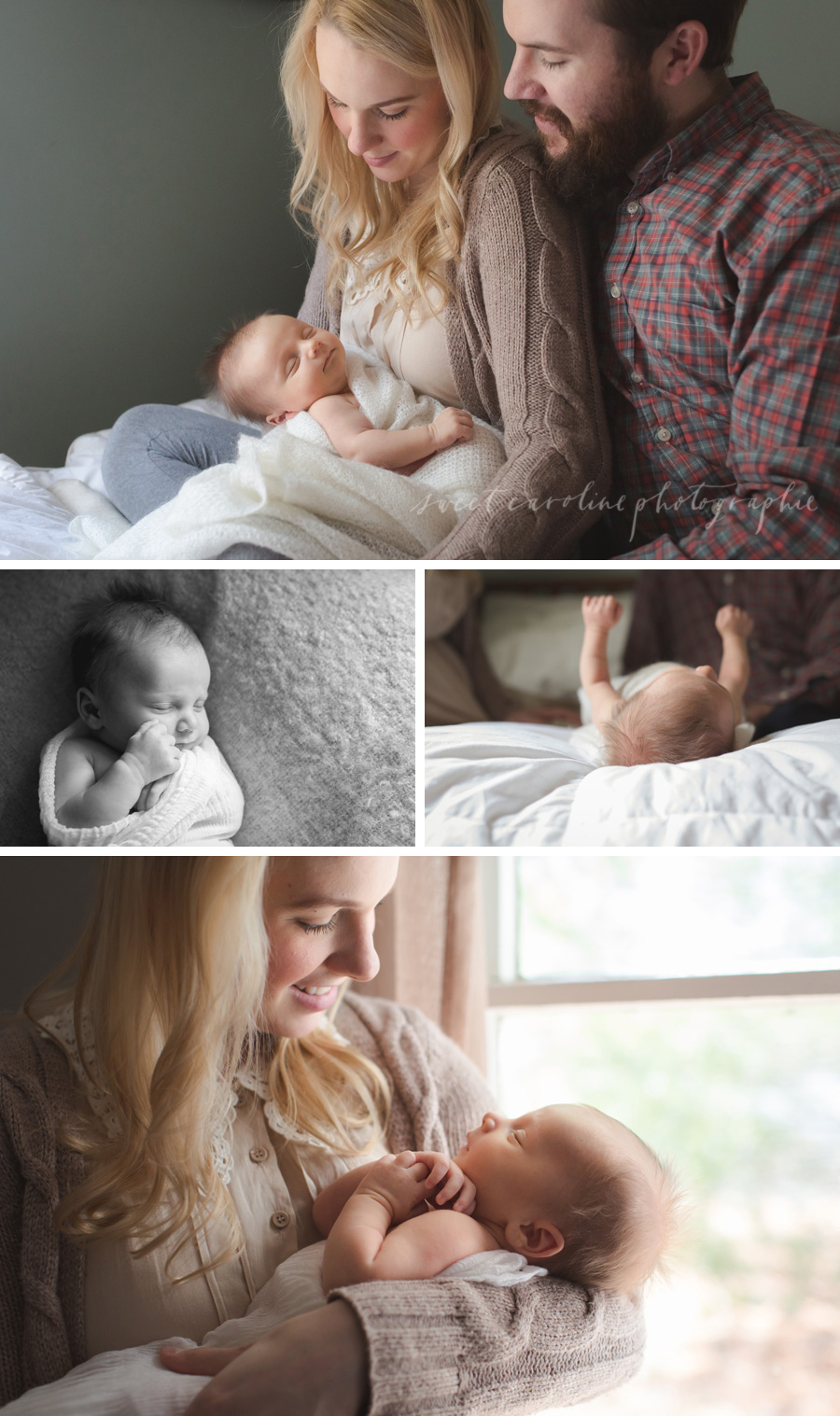 newborn baby boy and parents | Chattanooga Newborn Photographer | Sweet Caroline Photographie