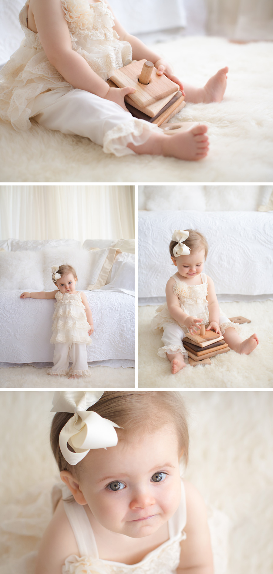 natural light studio baby girl portraits | Chattanooga Baby Photographer | Sweet Caroline Photographie