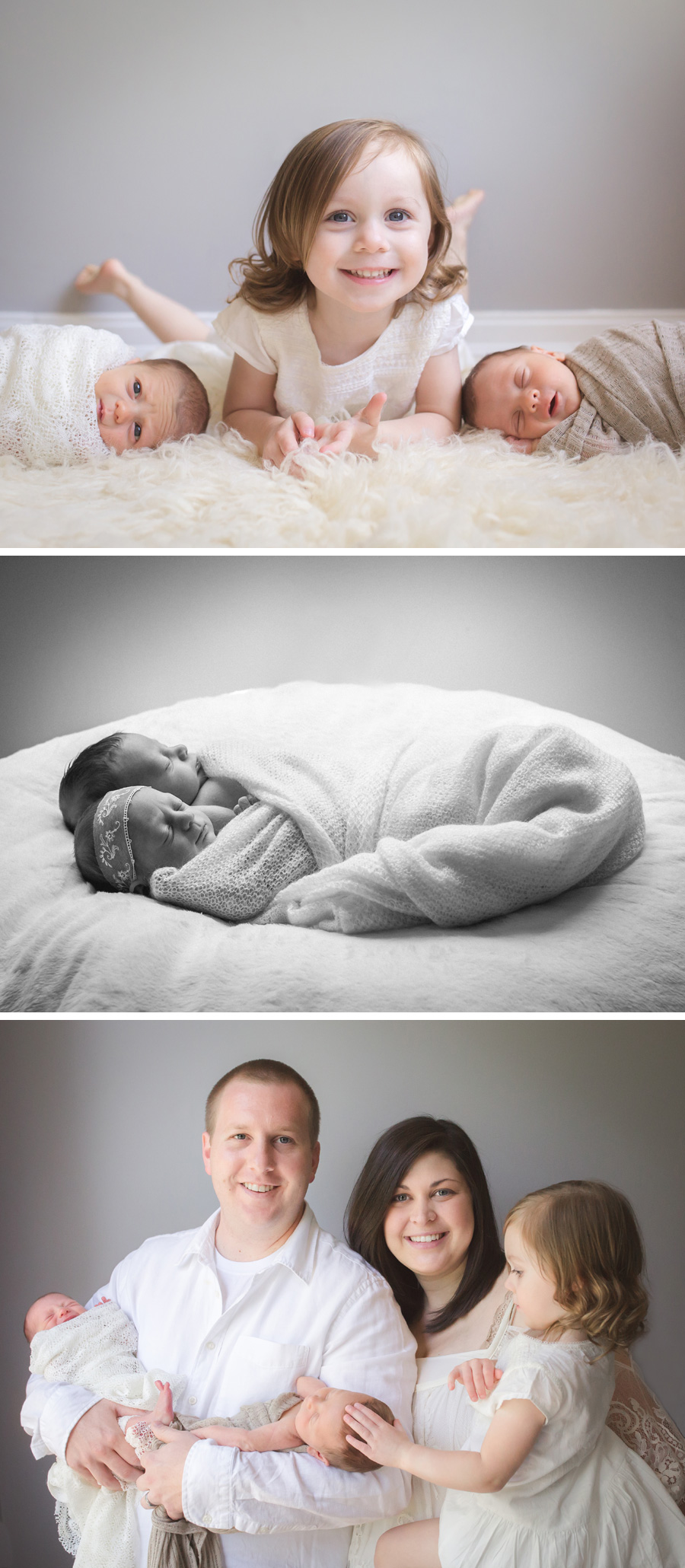 fraternal newborn twins and family | Chattanooga Newborn Photographer | Sweet Caroline Photographie