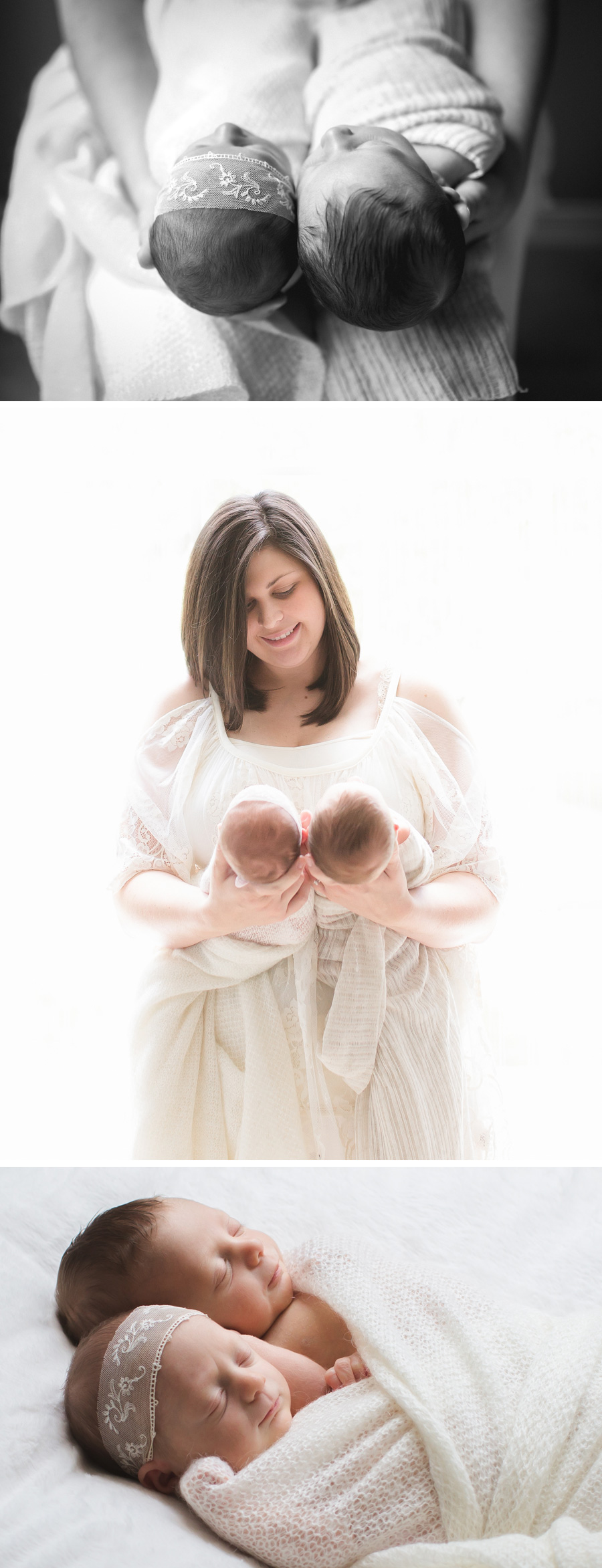 fraternal newborn twins | Chattanooga Newborn Photographer | Sweet Caroline Photographie
