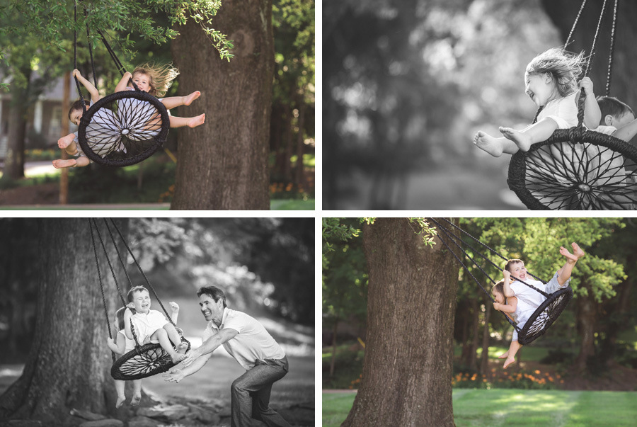 toddlers on tree swing | Chattanooga Family Photographer | Sweet Caroline Photographie