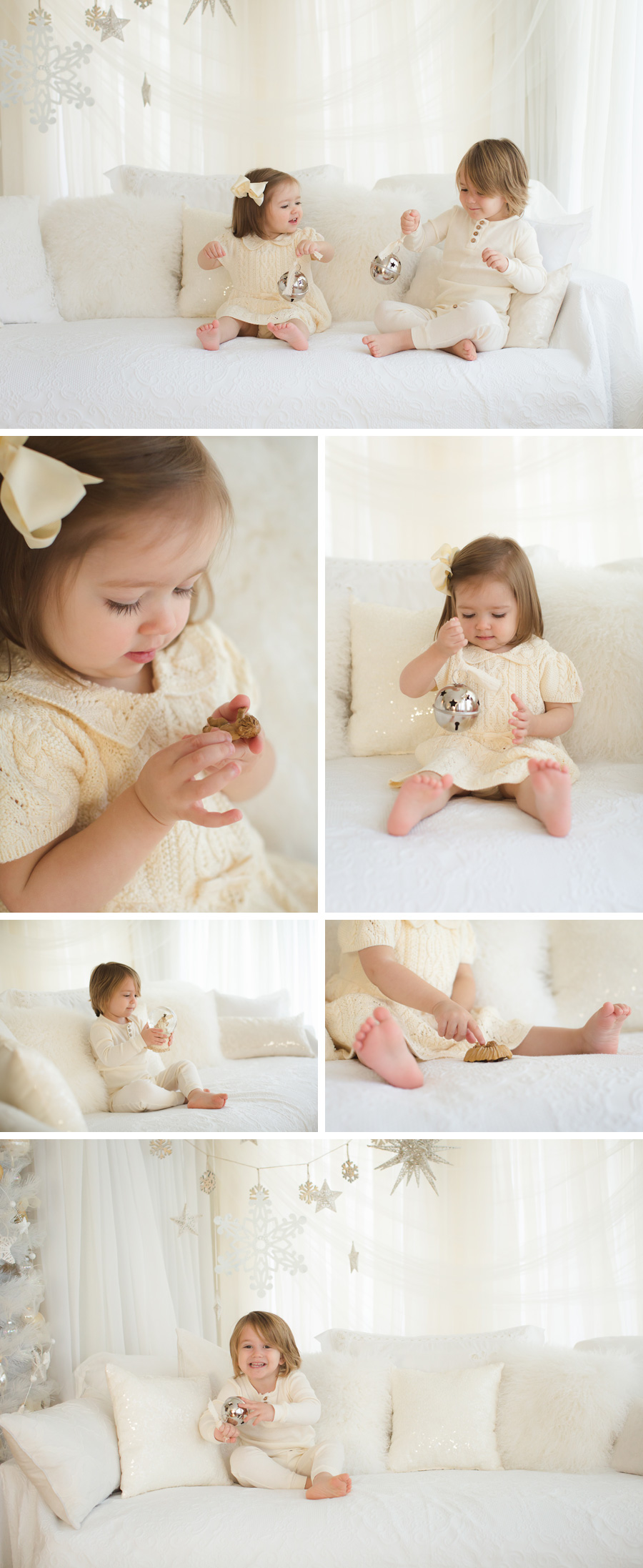 White Christmas studio pictures | Chattanooga Child Photographer | Sweet Caroline Photographie
