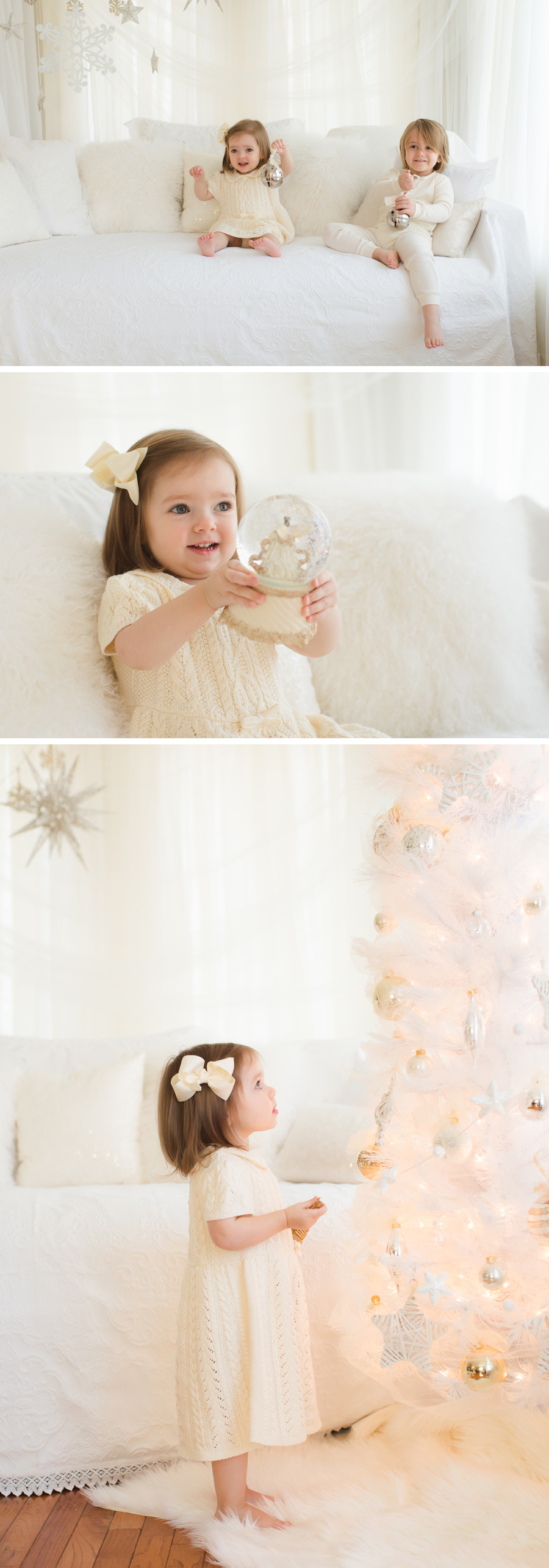 White Christmas studio pictures | Chattanooga Child Photographer | Sweet Caroline Photographie