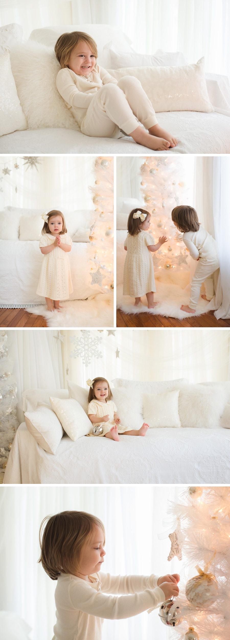 White Christmas studio pictures | Chattanooga Child Photographer | Sweet Caroline Photographie