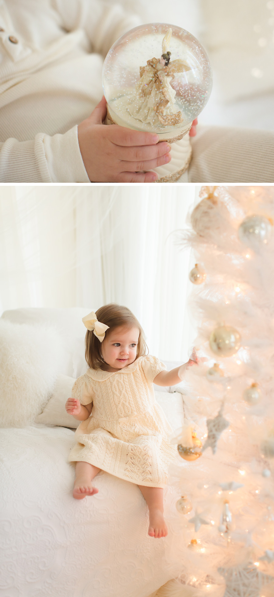 White Christmas studio pictures | Chattanooga Child Photographer | Sweet Caroline Photographie