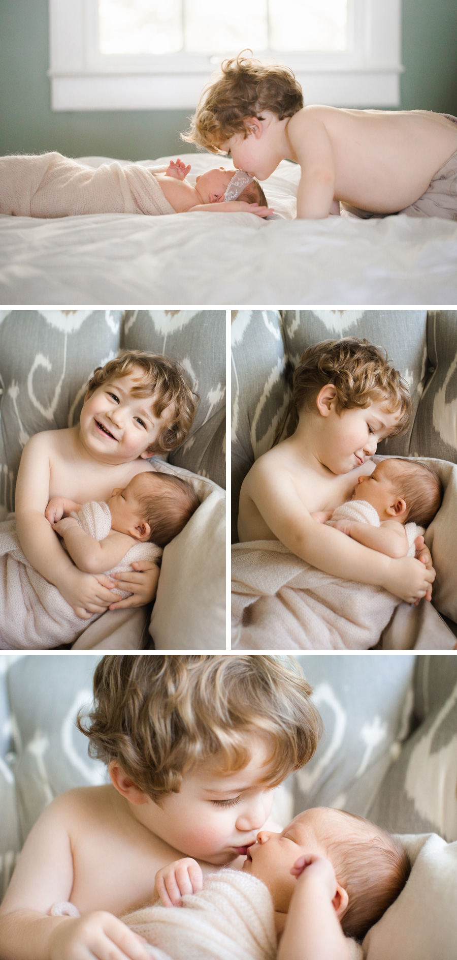 Chattanooga Photographer | Sweet Caroline Photographie | newborn baby girl and big brother