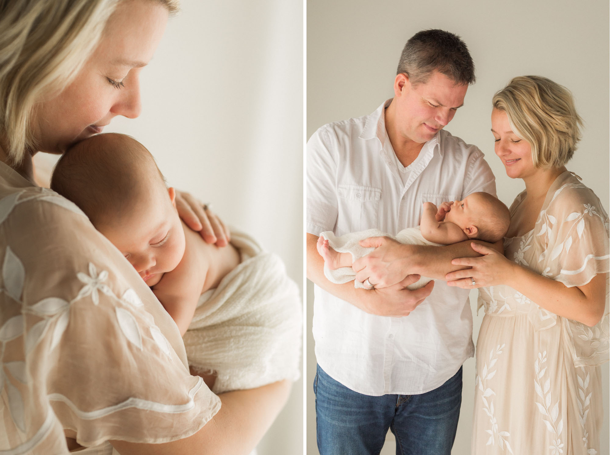 newborn baby with parents | Sweet Caroline Photographie