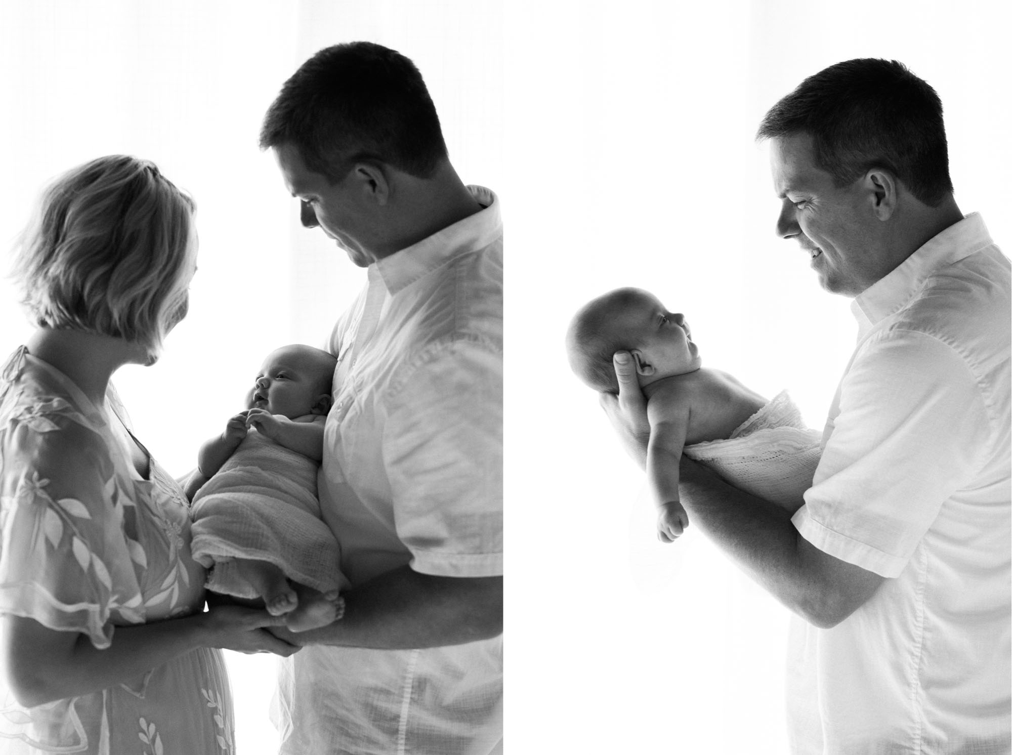 newborn baby with parents | Sweet Caroline Photographie