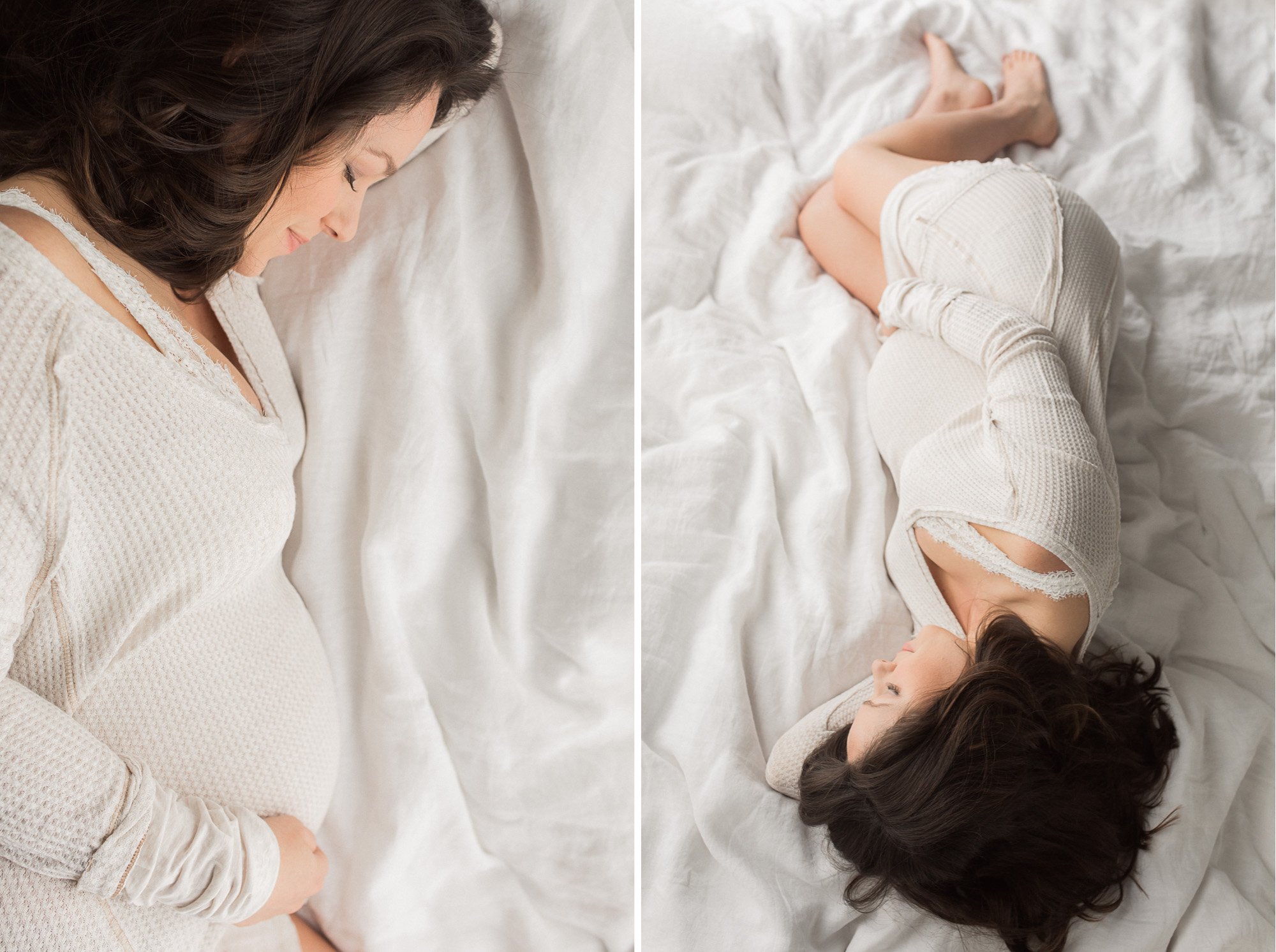 Cozy Maternity Studio Photography | Sweet Caroline Photographie
